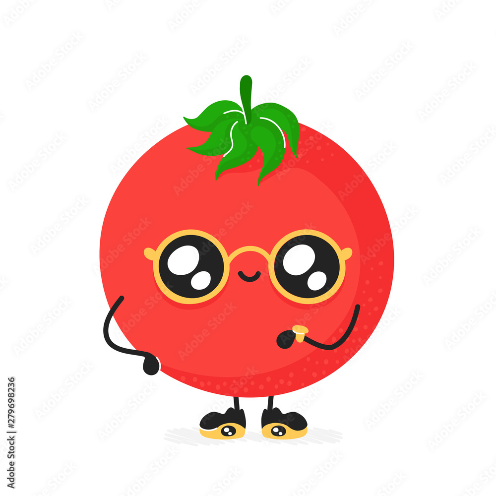 Cute happy smiling tomato character Cute happy smiling tomato character