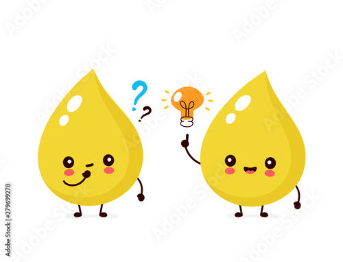 Cute happy smiling urine drop 