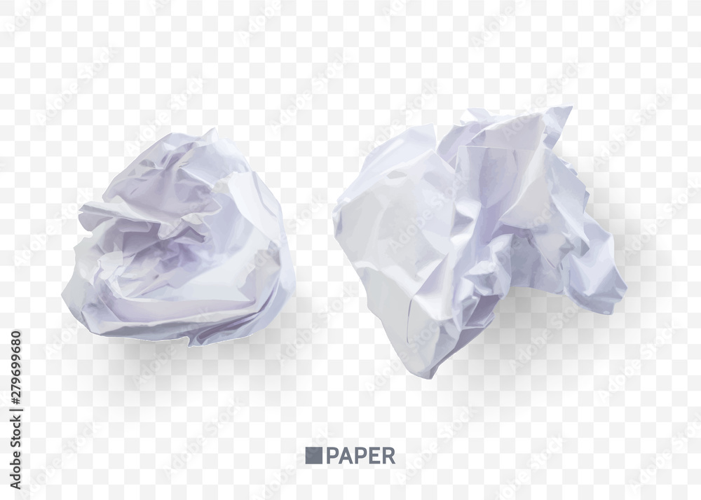 Paper Ball Vector Image Crumpled paper ball. isolated on transparent background. vector ...