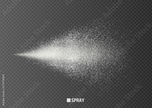 Airy water spray.Mist.Sprayer fog isolated on black transparent background. Airy spray and water hazy mist clean illustration.Vector for your design, advertising, brochures and rest photo