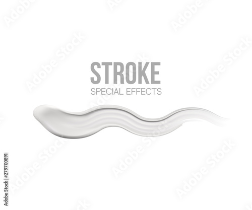 Blank Stroke. liquid .Cosmetic cream. smudges on white background.transparent. white paint stroke.