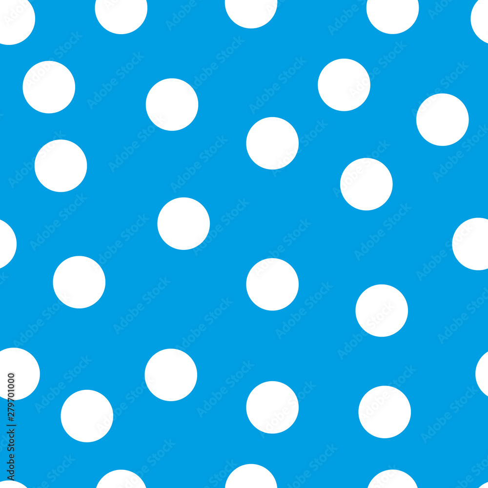 Vector beautiful polka dot pattern. Blue background. Vector beautiful polka dot pattern. Blue background.