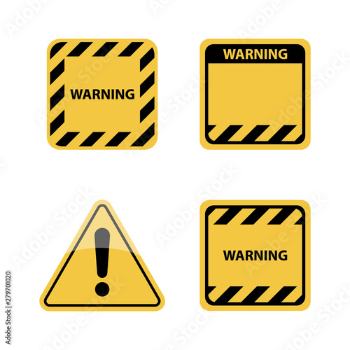 Warning sign, vector illustration