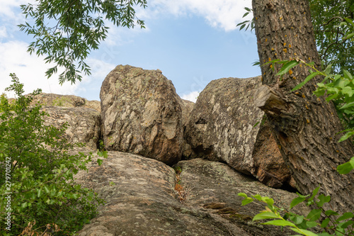 Large granite canyon. Village Aktove. Ukraine. Beautiful stone landscape. © Виктор Кеталь