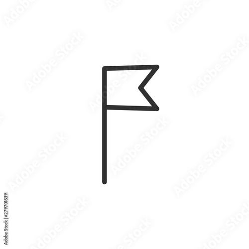 flag outline icon. linear style sign for mobile concept and web design. Bookmark simple line vector icon. Symbol, logo illustration.