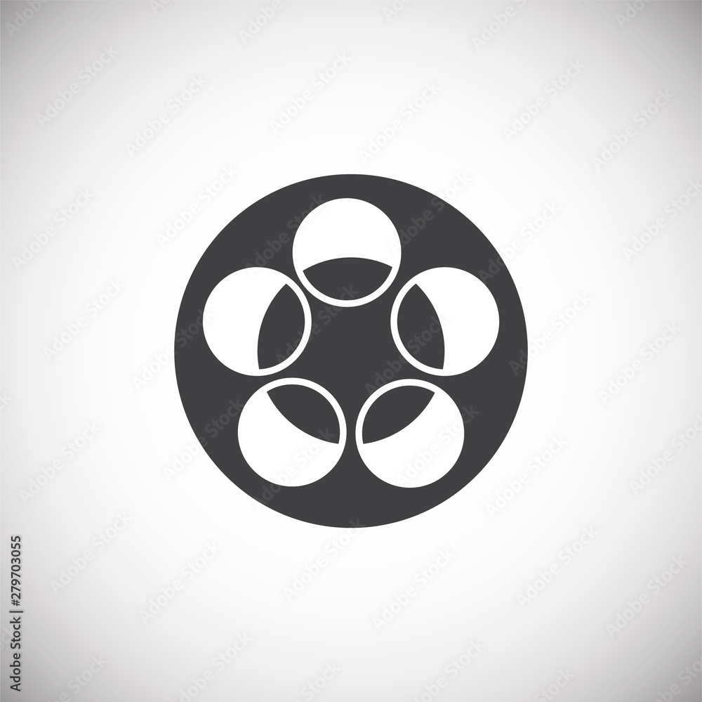 Film strip related icon on background for graphic and web design. Simple illustration. Internet concept symbol for website button or mobile app.