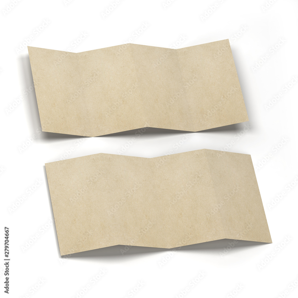 4-folded brochure mockup 4-folded brochure mockup