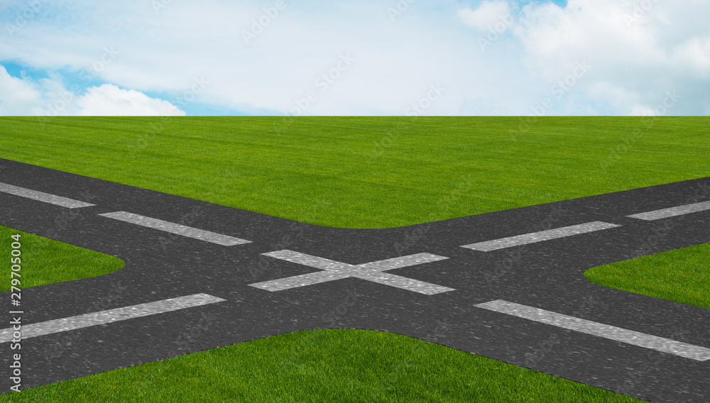 Obraz premium Concept of crossroads in uncertainty concept