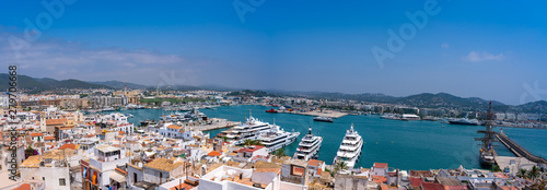 Ibiza Eivissa skyline from Dalt Vila in Balearics © lunamarina