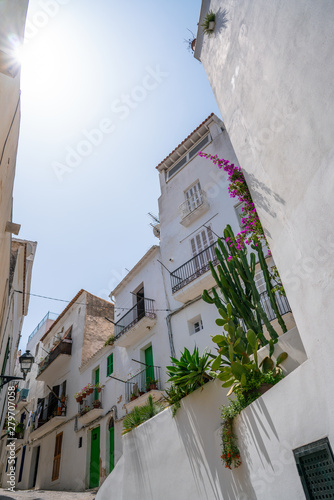 Ibiza Eivissa downtown Dalt Vila facades photo