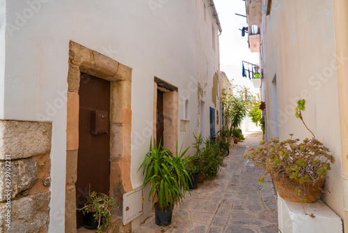 Ibiza Eivissa downtown Dalt Vila facades photo