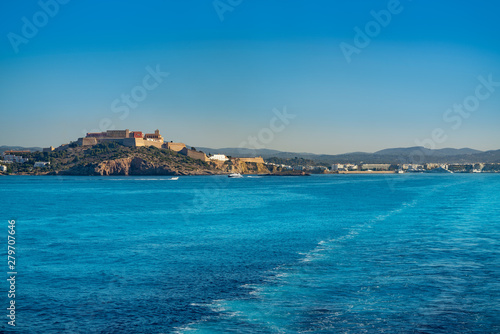 Fototapeta Naklejka Na Ścianę i Meble -  Ibiza Eivissa Castle and skyline in Balearics