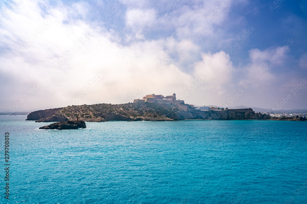 Ibiza Eivissa skyline view from the sea Ibiza Eivissa skyline view from the sea