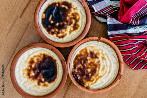 Turkish Dssert Rice Pudding Sutlac / Custard photo