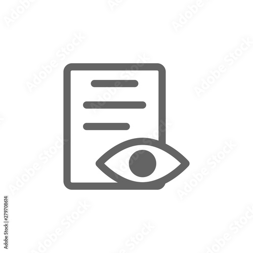 Eye document icon. Element of simple icon