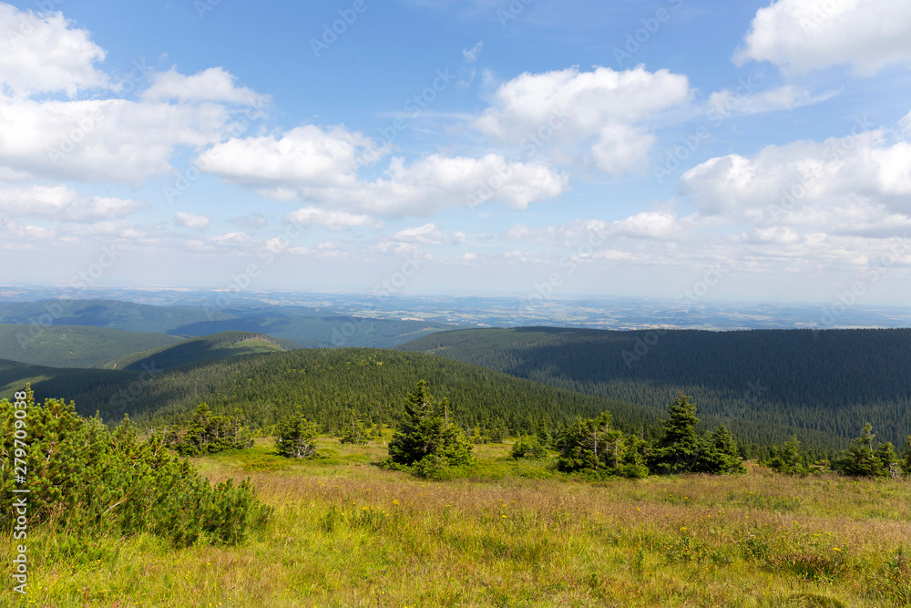 Mountain Jesenik in Moravia, very green and clear Nature with cleanest Air in central Europe, Czech Republic