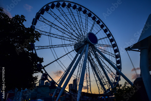 Big ferris wheel in the city