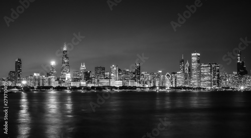 big city skyline at night © BradleyWarren