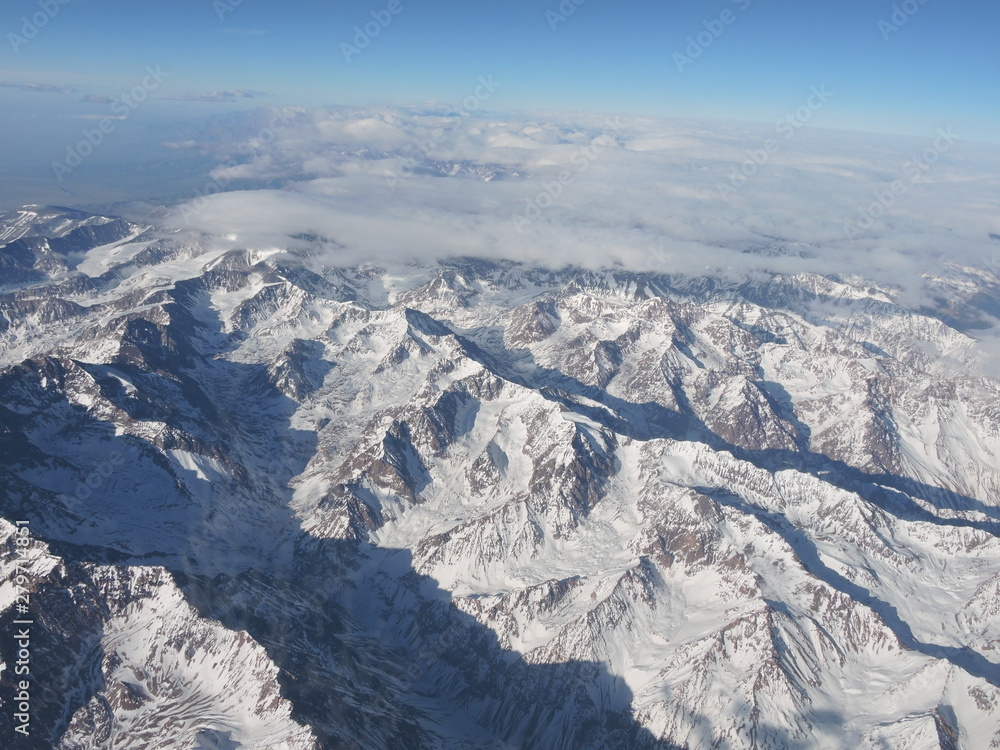 mountains in winter