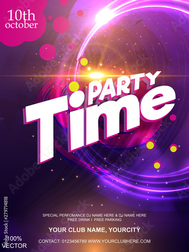 Abstract invitation & vector party festival presentation template with lettering on Colorful Galactic abstract background. EPS10. To see similar, please VISIT MY PORTFOLIO