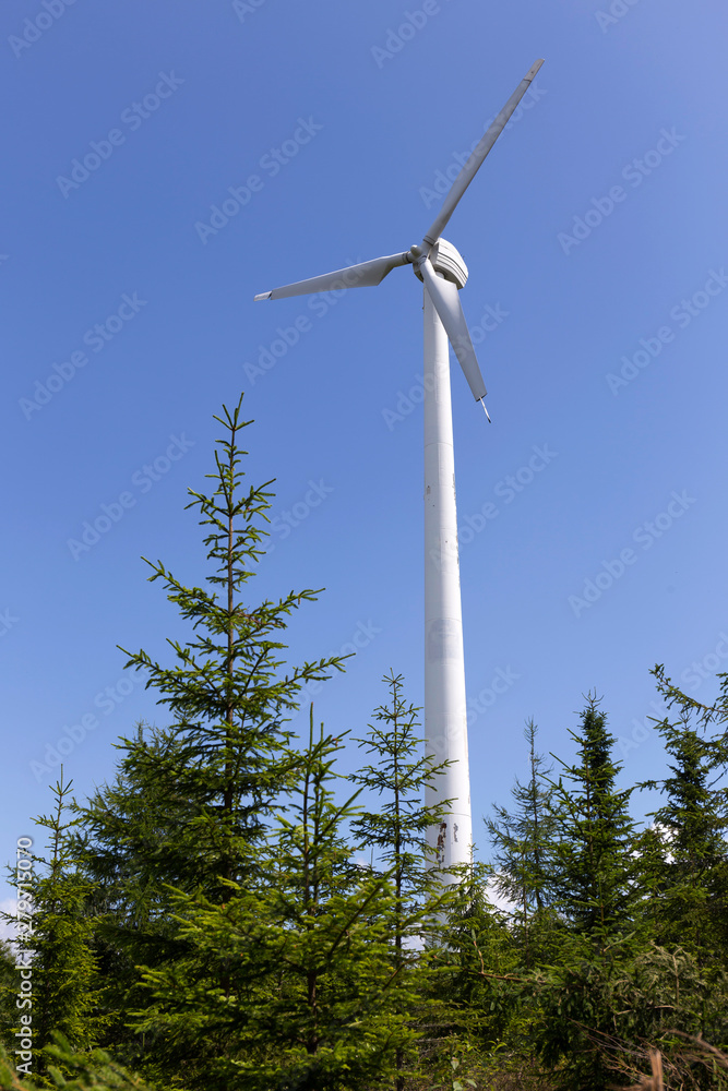 Wind power Plant in the Mountain Jesenik, Moravia, very green and clear Nature with cleanest Air in central Europe, Czech Republic Wind power Plant in the Mountain Jesenik, Moravia, very green and clear Nature with cleanest Air in central Europe, Czech Republic