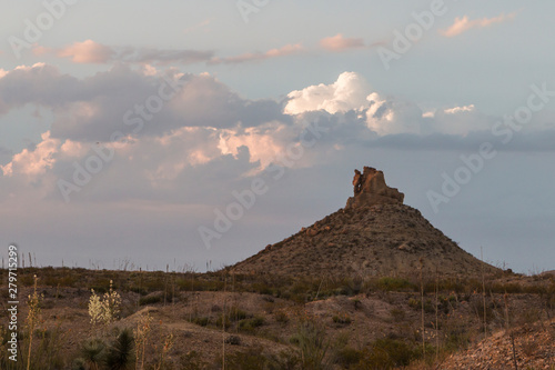 Landscape view of Big Bend National Park during the sunset in Texas.