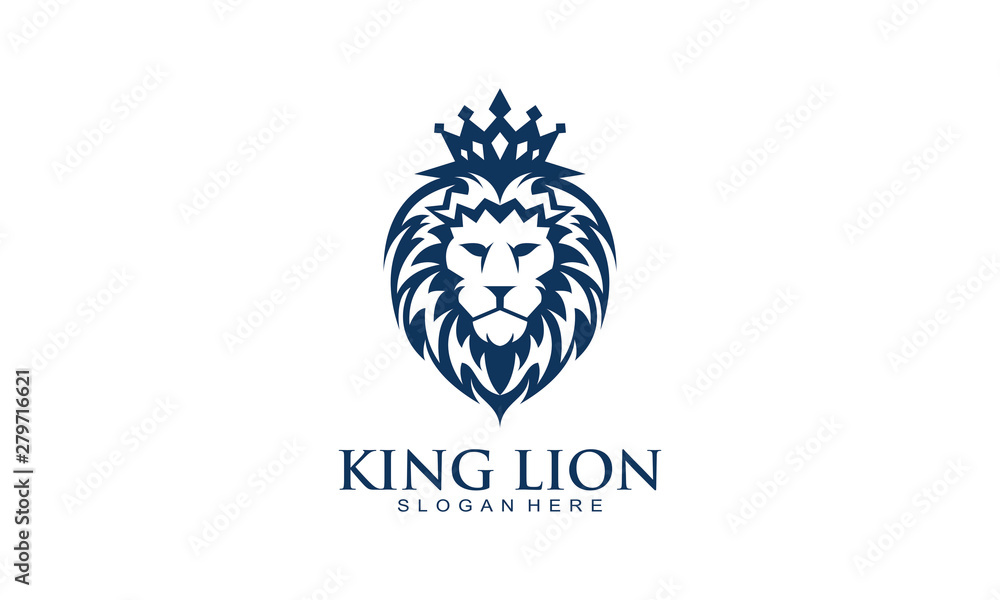 Obraz premium King lion logo icon