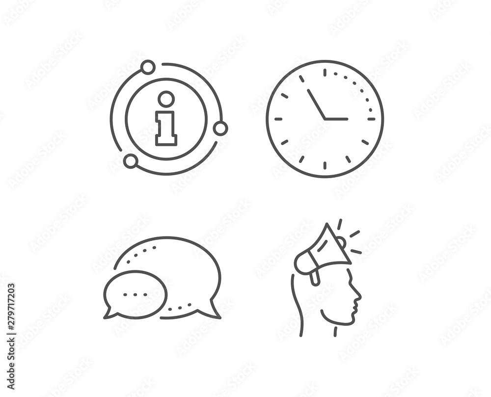 Brand ambassador line icon. Chat bubble, info sign elements. Megaphone sign. Advertisement device symbol. Linear brand ambassador outline icon. Information bubble. Vector Brand ambassador line icon. Chat bubble, info sign elements. Megaphone sign. Advertisement device symbol. Linear brand ambassador outline icon. Information bubble. Vector