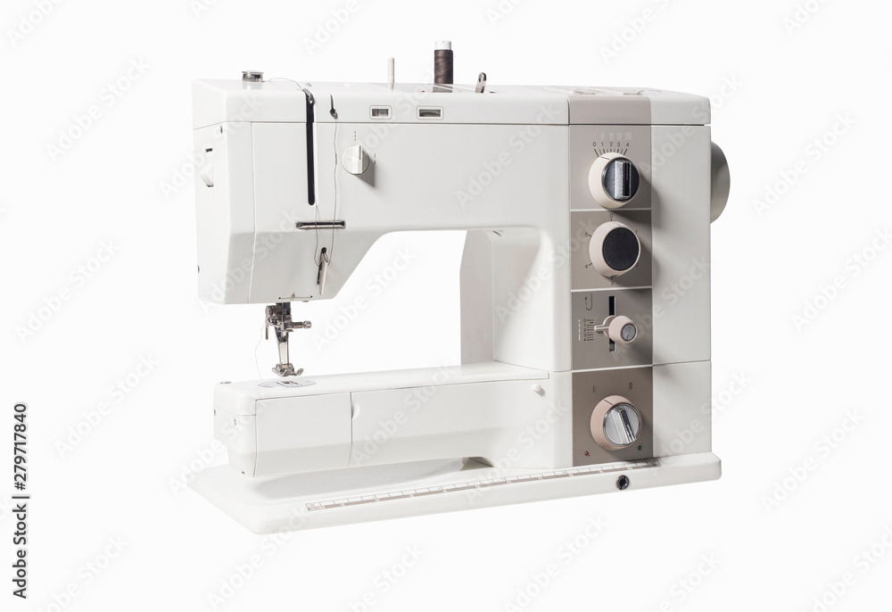 Sewing machine isolated