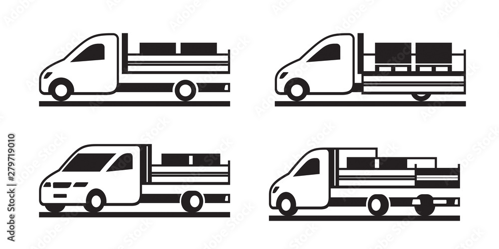 Construction tipper truck in different perspective - vector illustration Construction tipper truck in different perspective - vector illustration