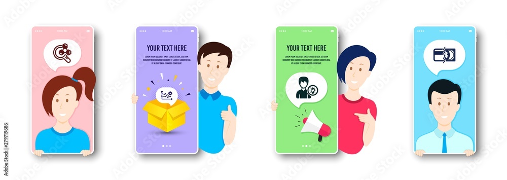Chemistry lab, Person idea and Seo analysis icons simple set. People on phone screen. Payment methods sign. Lab research, Lamp energy, Targeting chart. Credit card. Business set. Vector Chemistry lab, Person idea and Seo analysis icons simple set. People on phone screen. Payment methods sign. Lab research, Lamp energy, Targeting chart. Credit card. Business set. Vector