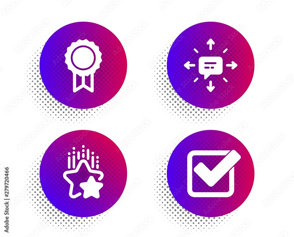 Sms, Reward and Ranking stars icons simple set. Halftone dots button. Checkbox sign. Conversation, Best medal, Winner award. Approved tick. Education set. Classic flat sms icon. Vector Sms, Reward and Ranking stars icons simple set. Halftone dots button. Checkbox sign. Conversation, Best medal, Winner award. Approved tick. Education set. Classic flat sms icon. Vector