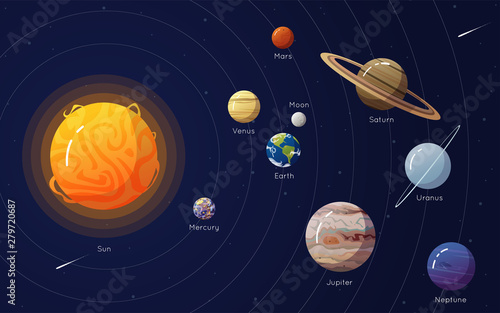 vector illustration of the solar system