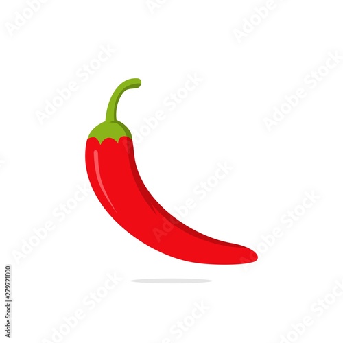 hot chilli pepper vector illustration, spice vegetable symbol icon