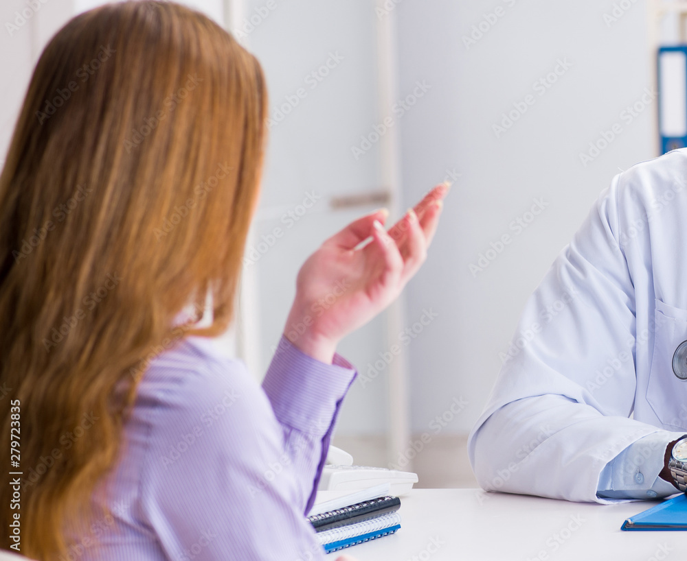 Patient visiting doctor for medical check-up in hospital Patient visiting doctor for medical check-up in hospital