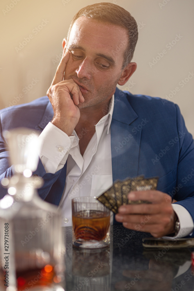 What's next? An elegant man suffering from alcoholism and gambling What's next? An elegant man suffering from alcoholism and gambling
