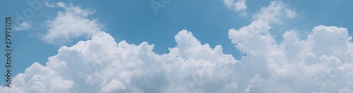 sky cloud blue background panorama, beautiful white, bright weather light simmer © Ammak