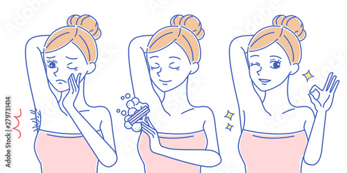 beauty woman with hair removal