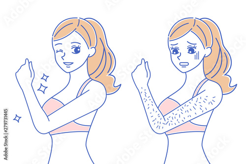 beauty woman with hair removal