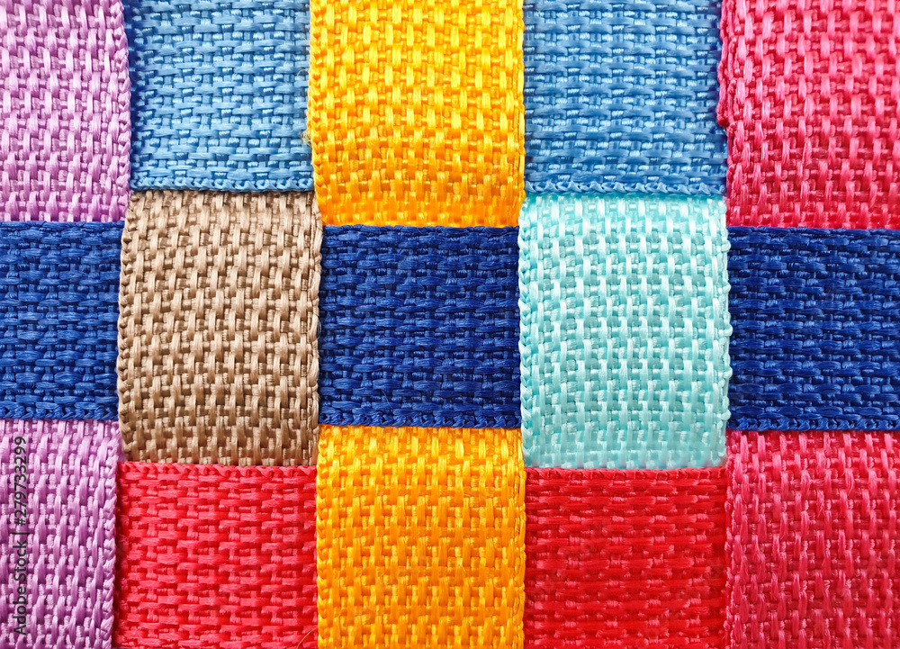 Colorful Woven Nylon Texture Background