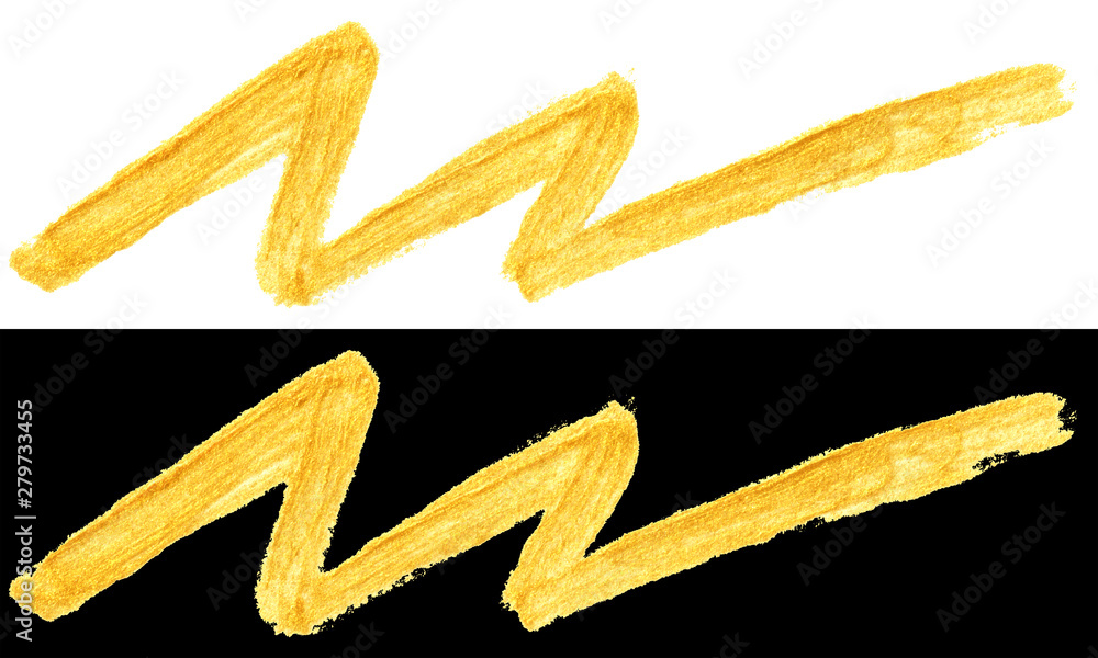 illustration set of hand drawn gold and black colors paint smear stain check mark isolated on white background illustration set of hand drawn gold and black colors paint smear stain check mark isolated on white background