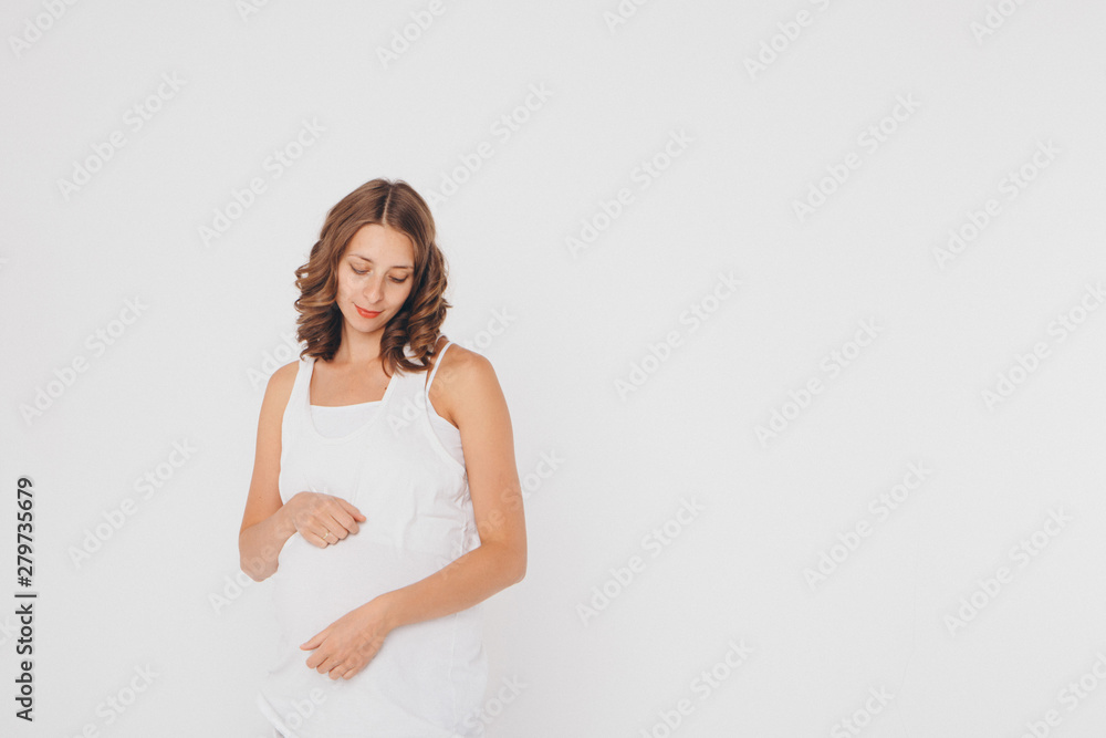 the pregnant woman thought. The concept of healthy digestion, lifestyle the pregnant woman thought. The concept of healthy digestion, lifestyle