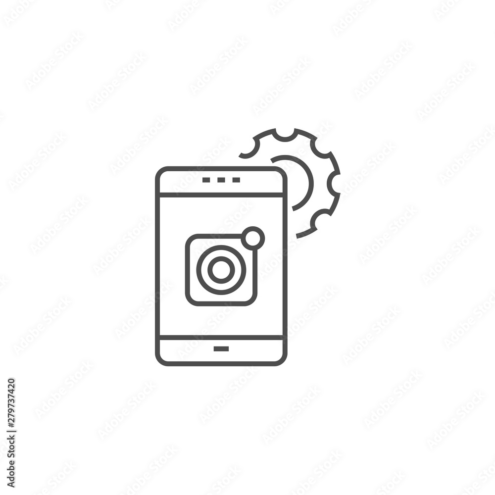 Mobile Apps Development Line Icon Mobile Apps Development Line Icon