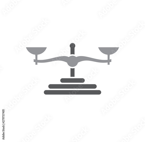 Scale icon on background for graphic and web design. Simple illustration. Internet concept symbol for website button or mobile app.