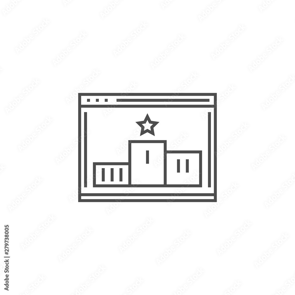 Website Ranking Line Icon Website Ranking Line Icon