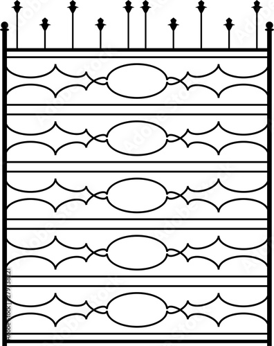 Wrought Iron Gate, Ornamental Design