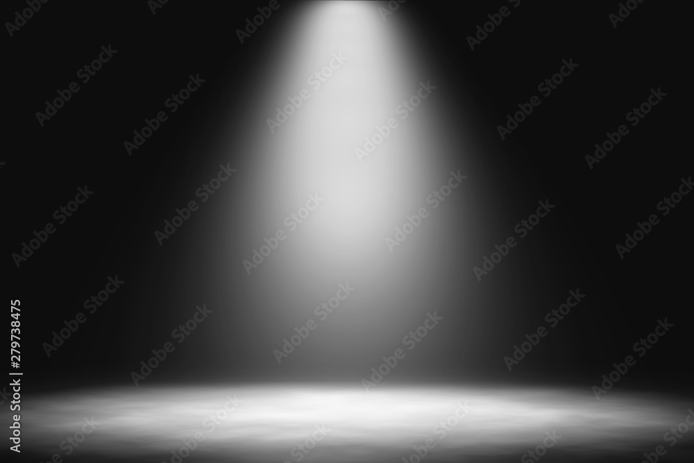White spotlight on stage entertainment background. - obrazy, fototapety, plakaty 