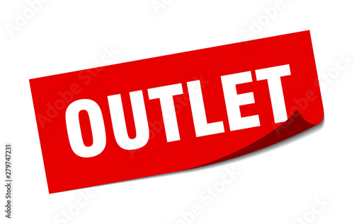 outlet sticker. outlet square isolated sign. outlet