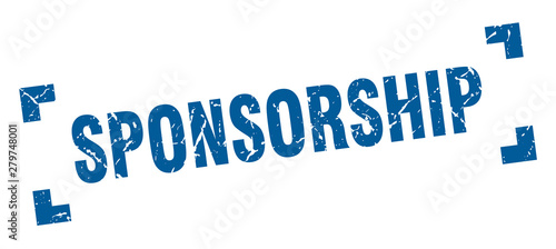 sponsorship stamp. sponsorship square grunge sign. sponsorship