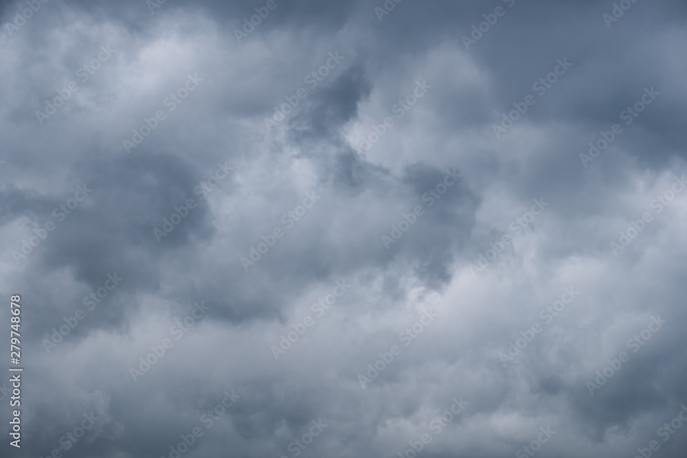 Dark Storm clouds sky background 